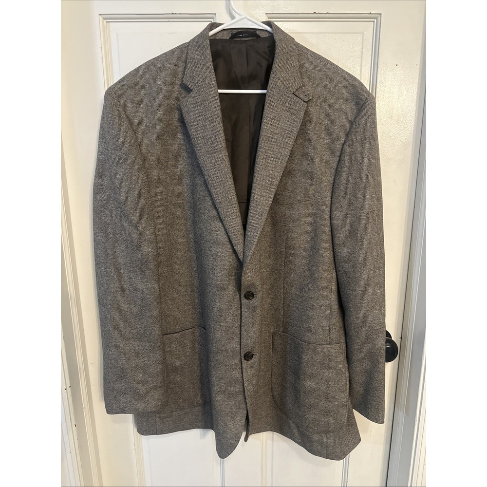 Ralph Lauren Made Expressly For Dillards Blazer Mens Size 48L 100% Wool Brown